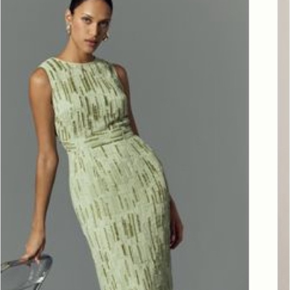 NWT Mac Duggal Sage Cocktail Dress